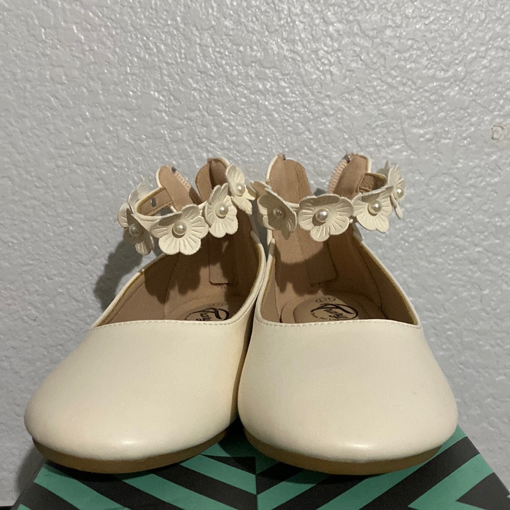 Little Girls Flower Shoes Dress Flats size 11 toddler girls